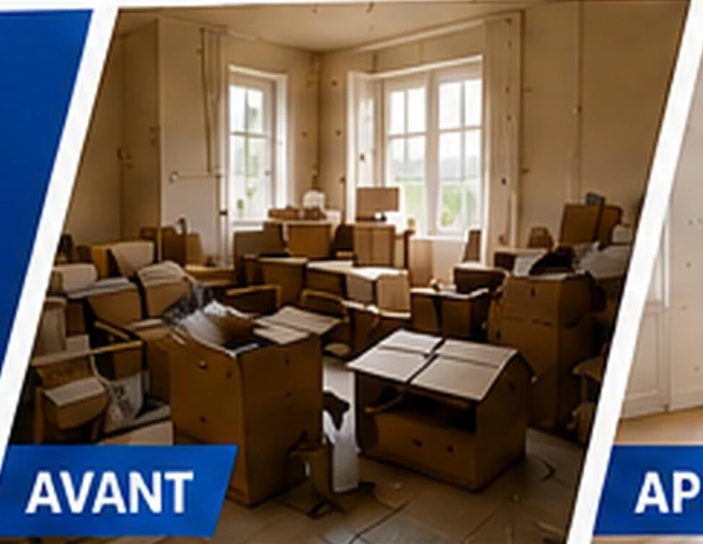 Pièce encombrée avant l’intervention